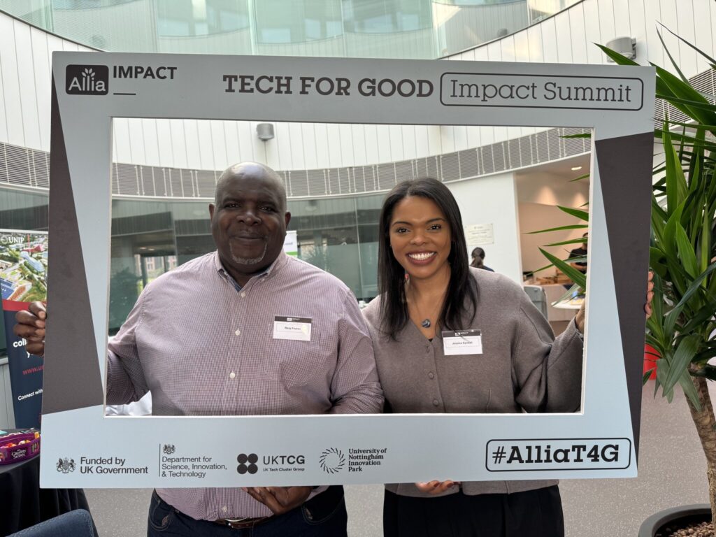 Roxroy Fearon and Jessica Sandall at the Tech for Good Impact Summit